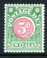 New Zealand 1925-35 Postage Dues - Cowan Paper - P.14 - 3d Carmine & Green HM (SG D36) - Strafport