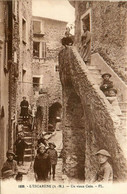 L'escarène * Rue Ruelle Et Un Vieux Coin * Villageois - L'Escarène