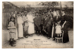 PARIS  10°--1915--Hôpital Auxiliaire N° 94 -214, Rue Lafayette (très Animée)-médaille Croix Guerre--cachet Hôpital - Guerre 1914-18