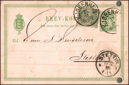 Denmark 1888, Uprated Postal Stationery Copenhagen To Szczecin W./psm Copenhagen - Lettres & Documents