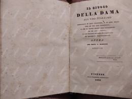 Italy Italia THE GAME OF THE LADY Il Giuoco Della Dama C. MANCINI Etrusco. Firenze 1830 - Otros & Sin Clasificación