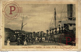 ANTILLAS - SANTA LUCIA. COALING STEAMER CASTRIES, ST LUCIA - Saint Lucia