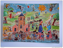 Ellezelles Village élu Du Flolklore Géants Diable Sorcière Dessin Jacques Vandewattyne Edit Amis Du Folklore - Ellezelles