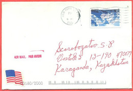 United States 2002. The Envelope  Passed Through The Mail. Airmail. - Cartas & Documentos