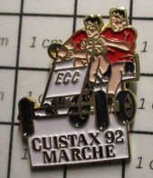 3619 Pin's Pins / Beau Et Rare / THEME : SPORTS / VOITURES A PEDALES ? ECC CUSTAX 92 MARCHE - Automobile - F1