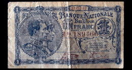 # # # Seltene Banknote Belgien (Belgium) 1 Francs 1920 # # # - 1 Franc
