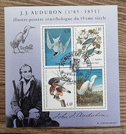 FRANCE  Audubon, Oiseaux,  Yvert BF 18 Oblitéré.  Cachet D'époque. 1995 (bloc Gommé) - Afgestempeld