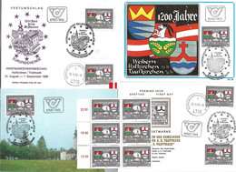 2100m: Österreich 1985, ANK 1855, 4 FDC- MK- Kombi- Belege 4716 Hofkirchen An Der Trattnach Plus Sechserblock ** - Grieskirchen