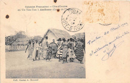 COTE D'IVOIRE - UN TAM-TAM A ASSIKASSO ( CERCLE DE L'INDENIE ) - "COLONIES FRANCAISES" 20 - Côte-d'Ivoire