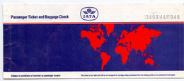 Ticket Luchtvaart Airplane - IATA  - 1988 - Unclassified