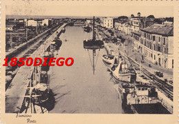 FIUMICINO - PORTO  F/GRANDE VIAGGIATA 1953 ANIMATA - Fiumicino