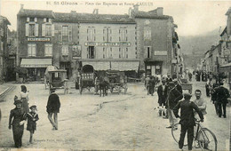St Girons * La Place Des Esquives Et Route D'aulus * Grand Café LIZIER POUECH * Café VIVES * Attelage - Saint Girons