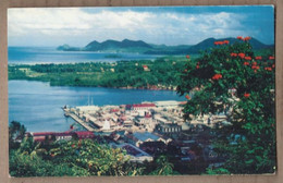 CPSM SAINTE-LUCIE - THE CARIBBEAN - TB Vue Aérienne Village Au Bord De L'eau Avec Détails Maisons - Saint Lucia