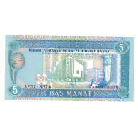 Billet, Turkmanistan, 5 Manat, Undated (1993), KM:2, NEUF - Turkménistan