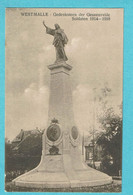 * Westmalle (Antwerpen - Anvers) * (D.W. Anvers) Gedenksteen Der Gesneuvelde Soldaten 1914 - 1918, Statue, Old - Malle