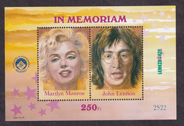 HUNGARY - In Memoriam: Marilyn Monroe, John Lennon - Philaelia Hungarica  / 2 Scans - Hojas Conmemorativas