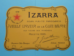 IZARRA Vieille Liqueur De La Côte Basque BUVARD Format +/- 21 X 15 Cm. ( Zie / Voir SCAN ) ! - Drank & Bier