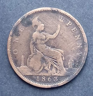 Grande Bretagne - 1 Penny 1863 - D. 1 Penny