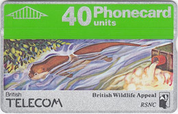 ENGLAND : BTC027 BRITISH WILDLIFE APPEAL 40 U ( Batch: 066A55328) USED - BT Allgemeine