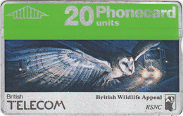 ENGLAND : BTC026 BRITISH WILDLIFE APPEAL 20 U ( Batch: 006H91877) USED - BT Allgemeine