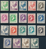 France-Série Coq Et Marianne D'Alger YT 630-648 ** - 1944 Coq Et Maríanne D'Alger