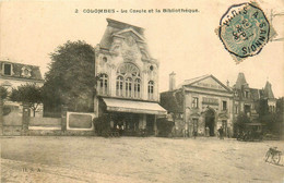 Colombes * Place Du Village * Cercle Et La Bibliothèque * Café Restaurant Du Cercle - Colombes