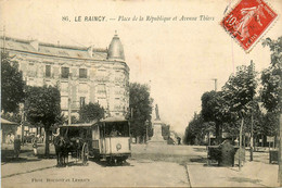 Le Raincy * La Place De La République Et Avenue Thiers * Tram Tramway * Attelage - Le Raincy