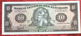 Billet Bank Équateur Ecuador -☛EQUATEUR Billet Neuf De 10 SUCRES Pick121 SEBASTIAN DE BENALCAZAR 1988 ECUADOR - Ecuador