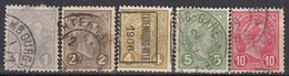 LUXEMBOURG 67-71,used,falc Hinged - 1895 Adolphe Rechterzijde