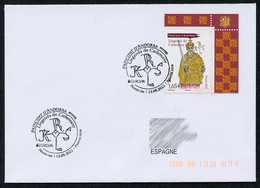 ANDORRA ANDORRE (2022) EUROPA - Llegenda De Carlemany, Charlemagne, Roi, épée, Myths And Legends - Pli Premier Jour FDC - Covers & Documents