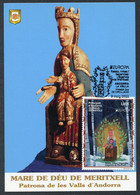 ANDORRA (2022) EUROPA - Llegenda De Meritxell, Mare De Déu, Virgin, Vierge, Virgen, Myths And Legends Carte Maximum Card - Altri & Non Classificati