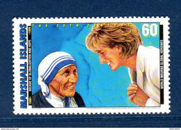 " EVENEMENTS DU XX° Siècle 1990-1999 : LADI DY / MERE TERES A " Sur Timbre Neuf Xx MNH Des Iles Marshall - Madre Teresa