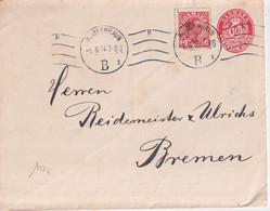 1914 - DANEMARK - ENVELOPPE ENTIER POSTAL De COPENHAGUE => BREMEN - Entiers Postaux