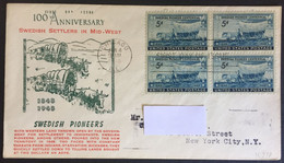 1948 - United States - FDC - 100th Anniversary Swedish Pioneers  In Mid  West - Chicago For New York - 579 - 1941-1950