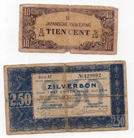 86 - Koninkrijk Der NEDERLANDEN - Zilverbon 2,5 Gulden  -  JAPANSCHE REGEERING 10 Cent - 2 1/2 Gulden