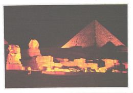 Egypt:Giza, Sphinx And Pyramids At Night - Piramiden