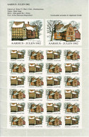 Denmark;  Y's Mens Club Aarhus 1982;  Christmas Seals; Unused Sheet; MNH(**) Not Folded. - Feuilles Complètes Et Multiples