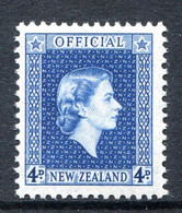 New Zealand 1954-63 Officials - QEII - 4d Blue LHM (SG O164) - Service