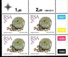 South Africa - 1988 Succulents 2c Control Block (1988.09.01) (**) - Blocs-feuillets