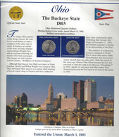 Etats-Unis - Feuillet "Etat" - 2 Quarters FDC 1999 (Philadelphie Et Denver) Et 3 Timbres Neufs - Ohio - Ohne Zuordnung