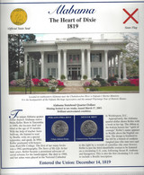 Etats-Unis - Feuillet "Etat" - 2 Quarters FDC 1999 (Philadelphie Et Denver) Et 2 Timbres Neufs - Alabama - Non Classificati