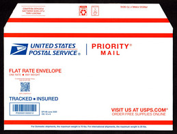 2020 USA Priority Mail - Flat Rate Envelope / Tracked Insured - Registered Bar Code Barcode - 10x6" - 2011-...