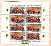 2008  Phil. Exhibition Plovdiv  FERRARI - Car Sheet – Used (O)  Bulgaria / Bulgarie - Usados