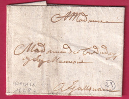 LETTRE DE 1668 MORLAIX FINISTERE LETTRE COVER FRANCE - ....-1700: Precursors