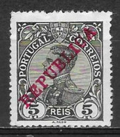 1910 Portugal #171 D,Manuel Overprint Republica 5rs MH - P1811 - Ungebraucht