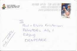 Canada Cover Sent Air Mail To Denmark 6-12-2005 Single Franked Christmas Stamp - Lettres & Documents