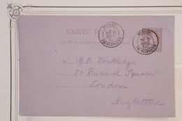 AY11 MONTE CARLO   BELLE CARTE   ENTIER 1890  POUR LONDON U.K +CHARLES III+AFFRANCH. PLAISANT - Covers & Documents