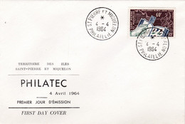 Saint-Pierre Et Miquelon Philatec  Sur FDC De 1964 - Brieven En Documenten