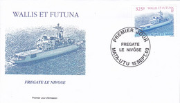 WALLIS ET FUTUNA : Frégate Le Nivôse  Sur FDC De Mata-Utu 2003 - Lettres & Documents