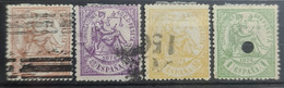 SPAIN 1874 - Canceled - Sc# 205-208 - Used Stamps